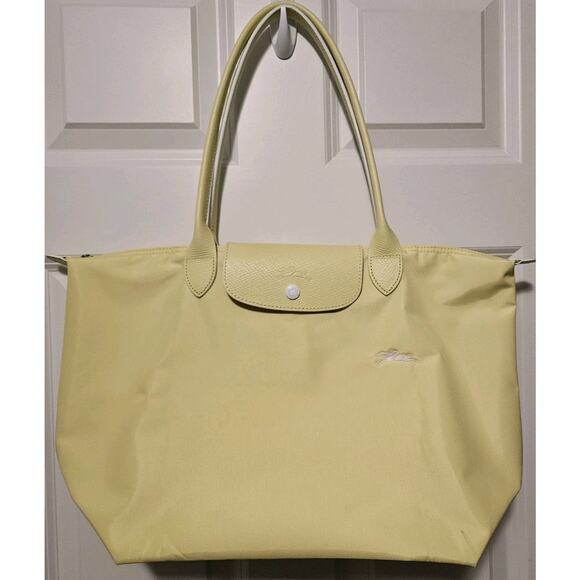 Longchamp Handbags - LONGCHAMP Le Pliage Club Yellow Foldable Tote Bag Large